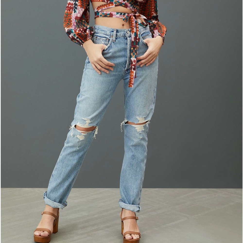 Agolde Riley High Rise straight Jeans - Picture 2 of 8